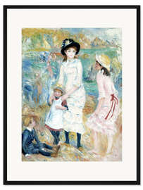 Gerahmter Kunstdruck Kinder an der Küste