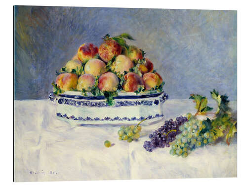 Galleritryk Still life with peaches and grapes