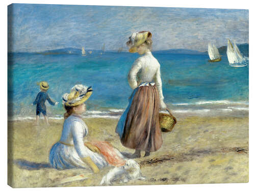 Canvas print Figures on the Beach