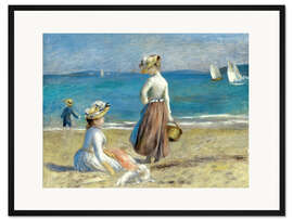 Gerahmter Kunstdruck Frauen am Strand