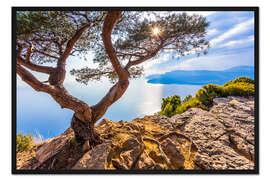 Gerahmter Kunstdruck Corniche des Cretes bei La Ciotat 