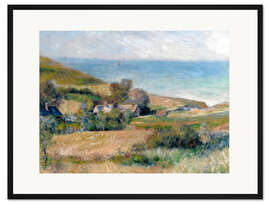 Gerahmter Kunstdruck Küste in der Nähe Wargemont in der Normandie