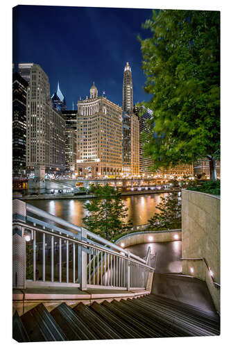 Canvas print Chicago River Walk