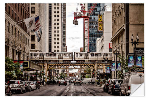 Selvklebende plakat Chicago Street View