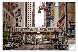 Selvklebende plakat Chicago Street View