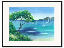 Gerahmter Kunstdruck Cote d'Azur