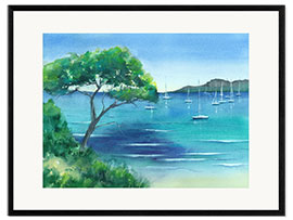 Gerahmter Kunstdruck Cote d'Azur