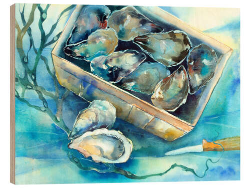 Obraz na drewnie oysters