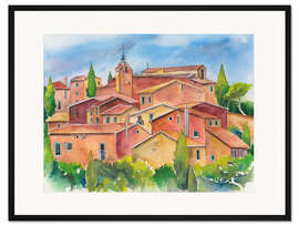 Gerahmter Kunstdruck Roussillon