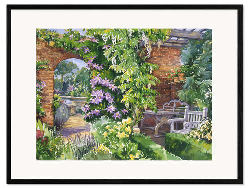 Impressão artística com moldura Secret Garden