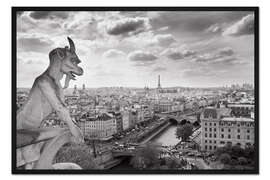 Gerahmter Kunstdruck Wasserspeier der Kathedrale Notre-Dame de Paris