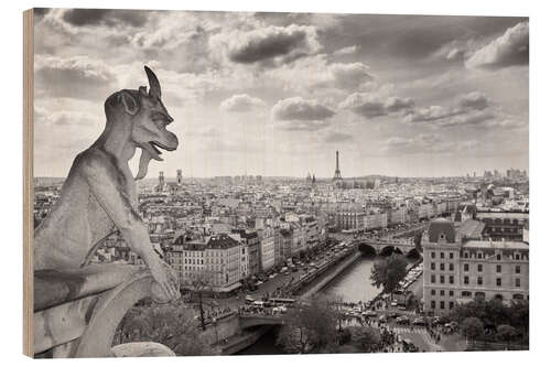 Holzbild Wasserspeier der Kathedrale Notre-Dame de Paris