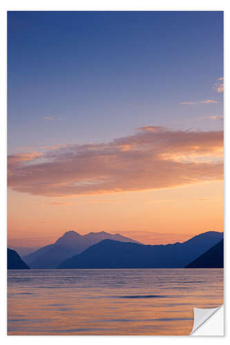 Vinilo para la pared Evening coast in Norway