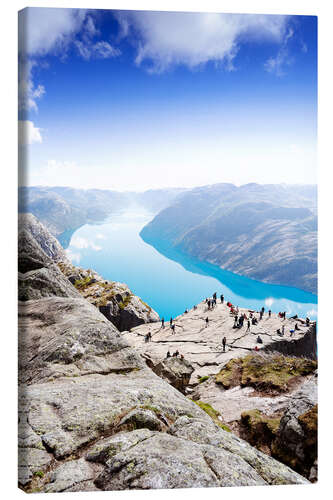 Obraz na płótnie Cliff Preikestolen at Lysefjord