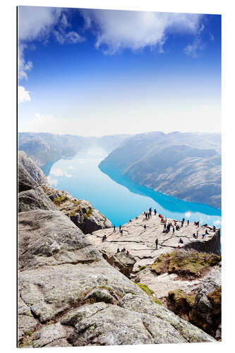 Gallery print Cliff Preikestolen at Lysefjord