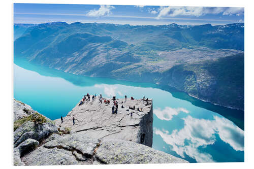 Foam board print Cliff Preikestolen at Lysefjord