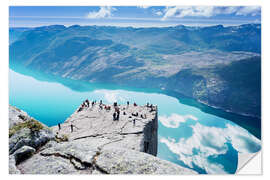 Sticker mural Cliff Preikestolen at Lysefjord