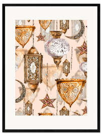 Impresión de arte enmarcada Arabic lanterns