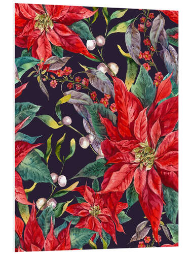 Foam board print Poinsettia