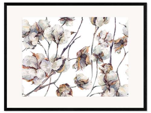 Ingelijste kunstdruk Cotton blossom