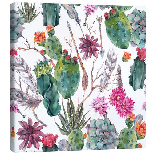 Canvas print Exotic cactus pattern