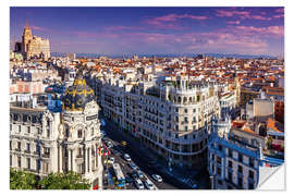 Naklejka na ścianę Sunset in Madrid, Spain