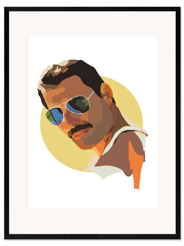Impression artistique encadrée Freddie Mercury