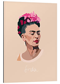 Aluminium print Frida Kahlo Portrait