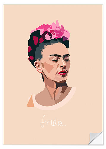 Selvklebende plakat Frida Kahlo Portrait