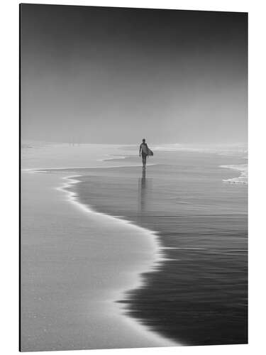 Alubild Einsamer Surfer am Strand