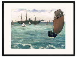 Gerahmter Kunstdruck Die Kearsarge in Boulogne