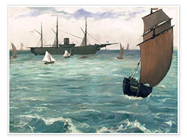 Obraz  The Kearsarge at Boulogne - Édouard Manet