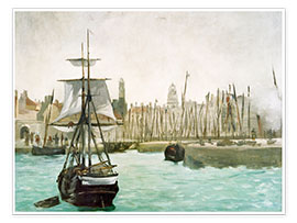 Wall print  The Port of Calais - Édouard Manet