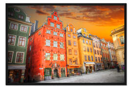 Gerahmter Kunstdruck Stortorget-Platz, Stockholm