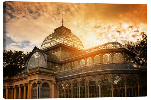 Lienzo Palacio de cristal en Madrid