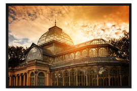 Gerahmter Kunstdruck Palacio de Cristal in Madrid