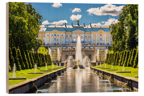 Tableau en bois Palais de Peterhof à Saint-Pétersbourg