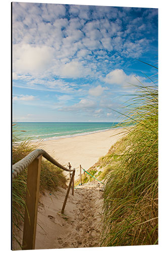 Aluminium print Narrow path to the beach