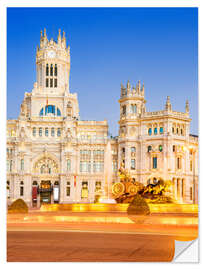 Selvklebende plakat Plaza de la Cibeles