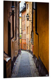 Magnettafel Gasse in Stockholm