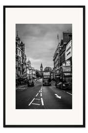 Gerahmter Kunstdruck Bus nach Oxford Circus