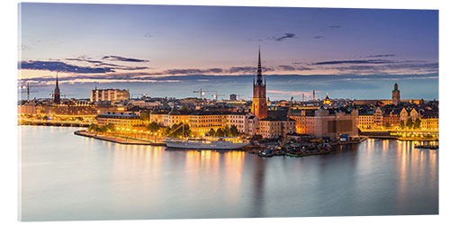 Acrylic print Evening in Stockholm