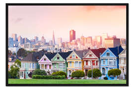 Gerahmter Kunstdruck Painted Ladies am Abend