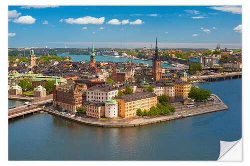 Selvklebende plakat Old Town of Stockholm