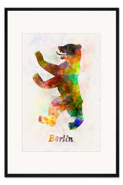 Gerahmter Kunstdruck Berliner Bär