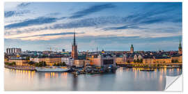 Wall sticker Stockholm evening panorama