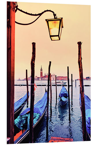 PVC print San Giorgio maggiore with gondolas