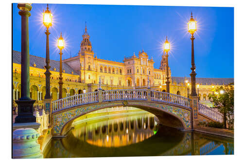 Cuadro de aluminio Plaza de España en Sevilla