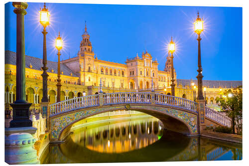 Canvas print Plaza de Espana in Seville