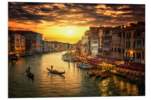 Foam board print Grand Canal at sunset